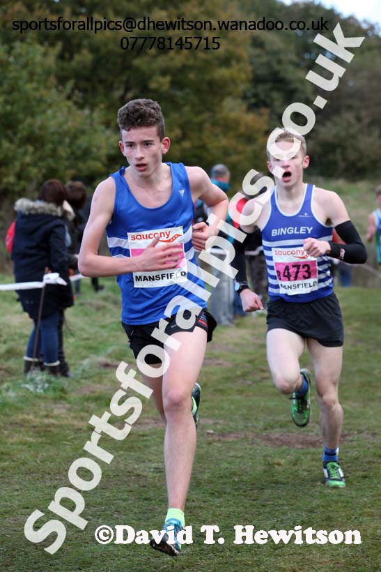 Mens under-17s, 2016 National Cross Country Relays, Berry Hill Park, Mansfield. Photo: David T. Hewitson/Sports for All Pics